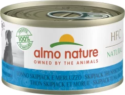 Almo Nature HFC Natural Natvoer Voor Honden – 24 X 95 Gram – Skipjack Tonijn & Kabeljauw – 24 X 95 Gram