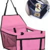 Autostoel Hond – Hondenmand Auto – Hondenstoel – Opvouwbaar – Roze