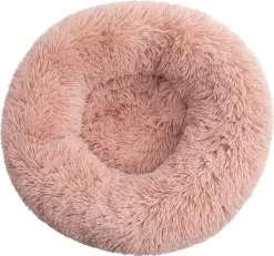 BEESSIES® Donut Hondenmand/hondenkussen 100 Cm – Wasbare Hoes – Poeder Roze – Hond Kussen Mand