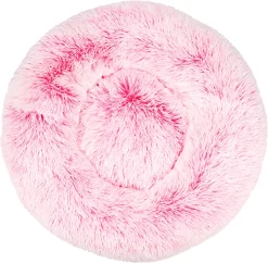 BEESSIES® Donut Hondenmand/hondenkussen 80 Cm – Wasbare Hoes – Neon Roze Wit Gradient – Hond Kussen Mand