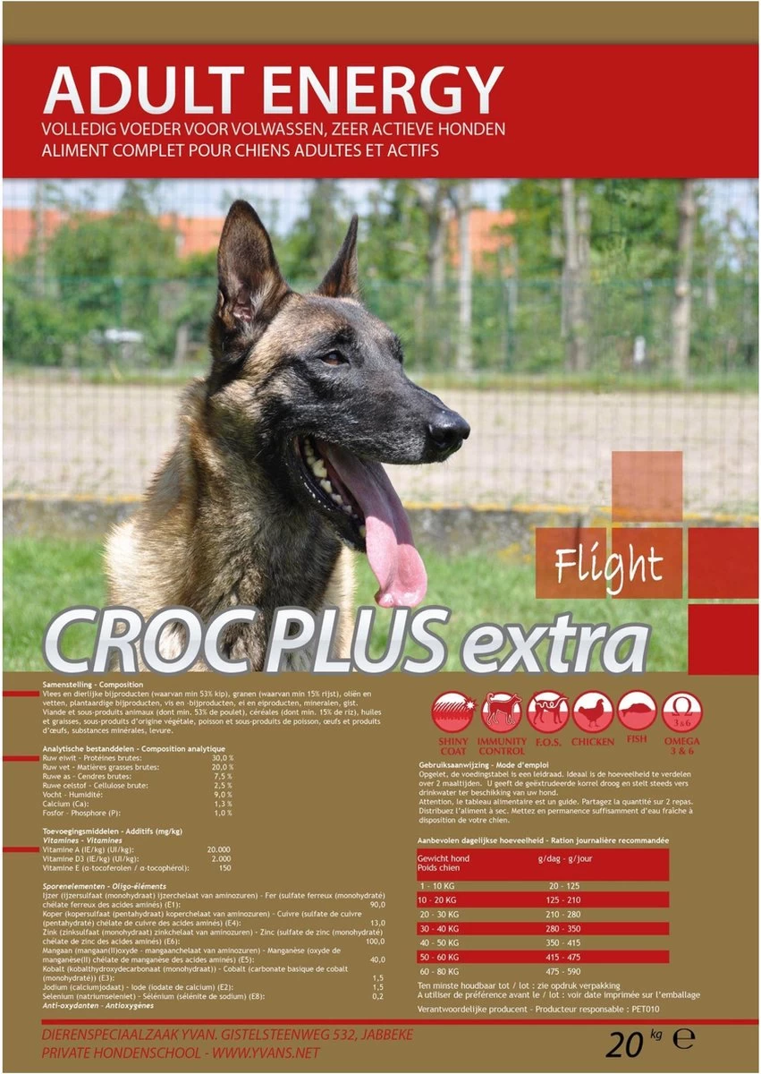 Croc Plus Hondenbrokken – 20 Kg – Adult Energy 1 Croc Plus Hondenbrokken – 20 Kg – Adult Energy