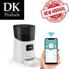DKProducts Premium Automatische Voerbak Wit – Voerautomaat Met App – Smartphone Besturing – Voerinhoud 6 Liter – Voor Katten- En Hondenvoer – Droogvoer – Voedingsschema – WiFi