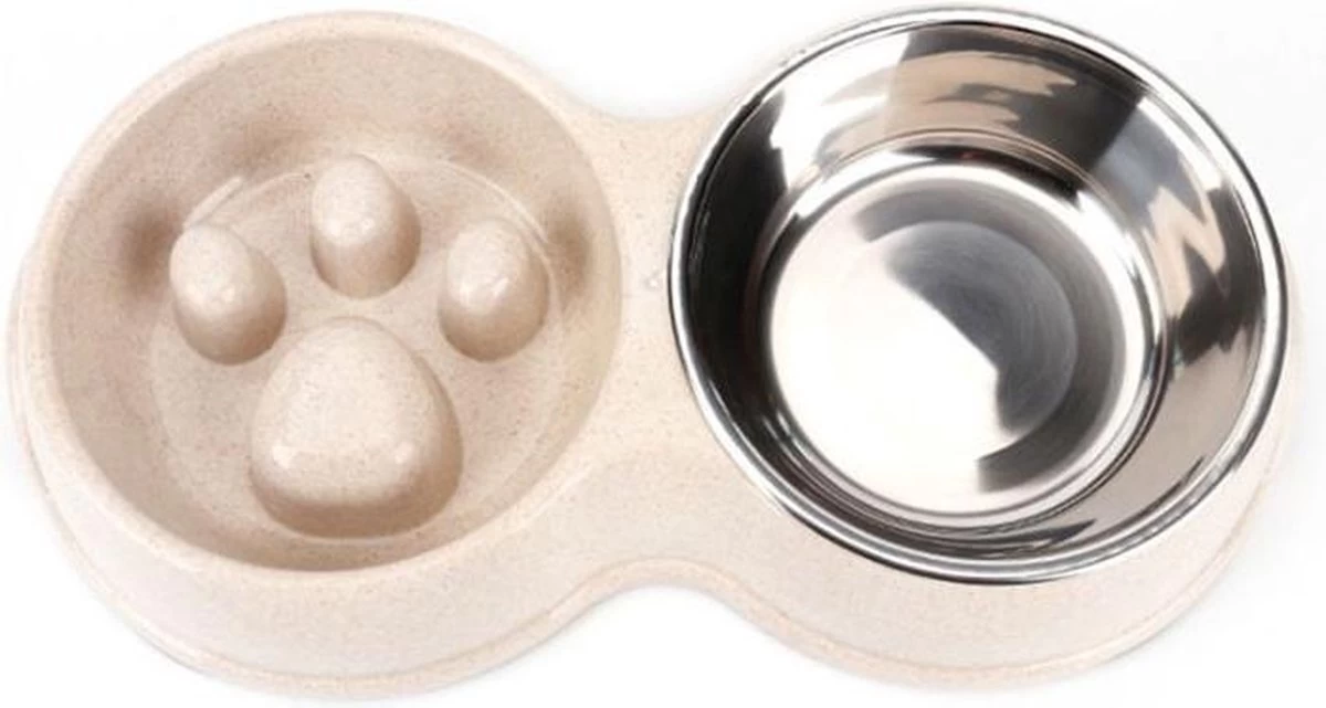 DMV Dubbele Voerbak – Hondenbak – Voederbak – Anti Schrok Bak – Kattenbak – Hond – Poes – Puppy’s – Hondenbrokken – Kattenbrokken – Drinkbak – RVS – Dog Bowl – Slowfeeder – Dieren – Beige 1 DMV Dubbele Voerbak – Hondenbak – Voederbak – Anti Schrok Bak – Kattenbak – Hond – Poes – Puppy’s – Hondenbrokken – Kattenbrokken – Drinkbak – RVS – Dog Bowl – Slowfeeder – Dieren – Beige