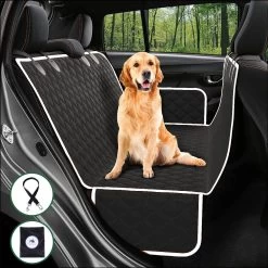 De Blaffende Kat Hondendeken Auto Achterbank En Kofferbak – Beschermhoes – Reisbench Hond – Autodeken Hond – Honden Deken Auto Achterbank – Incl. Hondenriem En Opbergzak – 137 X 147 CM