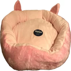 Dierenmand Rond Roze DIA56xH16CM – Hondenkussen – Katten Kussen – Dierenbed – Mand – Hondenmand – Kattenmand – Zacht – Puppy – Kitten
