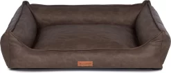 Dog’s Lifestyle Hondenmand Structuro Leder Cognac XL 110cm – Ook In Taupe, Antraciet, Bruin En Lichtgrijs