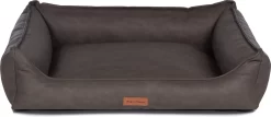 Dog’s Lifestyle Hondenmand Structuro Leder Taupe Medium 85cm – Ook In Antraciet, Cognac, Bruin En Lichtgrijs