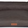 Dog’s Lifestyle Hondenmand Structuro Leder Taupe XXL 130cm – Ook In Antraciet, Cognac, Bruin En Lichtgrijs