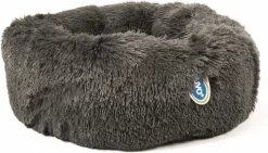 Duvo+ Hondenmand Donut Met Lang Haar Grijs 55x30x17 Cm