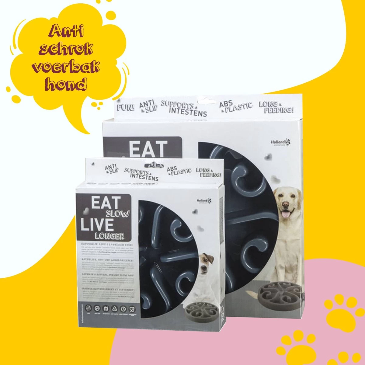 Eat Slow Live Longer Original Voerbak – Anti-schrok Voerbak – Slow Feeder Voor Honden – Anti-slip – Grijs – Ø20,5 Cm – Small/Medium – Geschikt Voor Kleine En Middelgrote Honden 1 Eat Slow Live Longer Original Voerbak – Anti-schrok Voerbak – Slow Feeder Voor Honden – Anti-slip – Grijs – Ø20,5 Cm – Small/Medium – Geschikt Voor Kleine En Middelgrote Honden