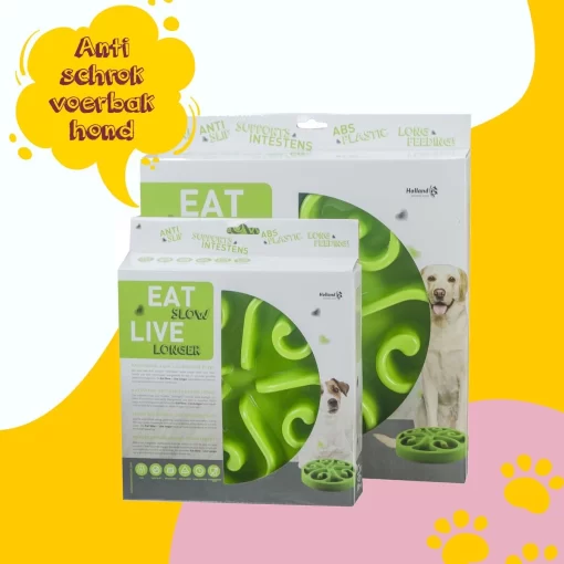 Eat Slow Live Longer Original Voerbak – Anti-schrok Voerbak – Slow Feeder Voor Honden – Anti-slip – Groen – Ø30 Cm – Large/Extra Large – Geschikt Voor De Grotere Hond -Voel het - Hondenwinkel! Eat Slow Live Longer Original Voerbak anti schrok voerbak Slow feeder voor honden Anti slip Groen O30 cm LargeExtra Large Geschikt voo