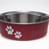 Honden Voerbak & Drinkbak – Vaatwasmachinebestendig, Met Antislip En Antibacteriële RVS Binnenzijde – Loving Pets Bella Bowl – 8 Kleuren In Small Tot Extra-Large – Kleur: Merlot, Maat: Large – 1,5L