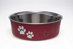 Honden Voerbak & Drinkbak – Vaatwasmachinebestendig, Met Antislip En Antibacteriële RVS Binnenzijde – Loving Pets Bella Bowl – 8 Kleuren In Small Tot Extra-Large – Kleur: Merlot, Maat: Large – 1,5L