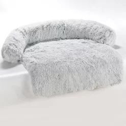 Hondenbed Voor Op De Bank Of Auto- Kattenbed – Dierenkussen – Hondenkussen – Hondenmand – Uitwasbaar – 90x105cm – Witgrijs