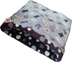 Hondenslaapzak-hondenmand-knuffel Fleece-Slaapzak-Blauw- Maat XL 120x70cm