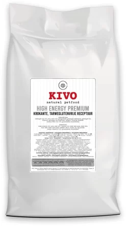 Kivo Petfood Hondenbrokken Krokant High Energy Premium 15 Kg – Tarweglutenvrij