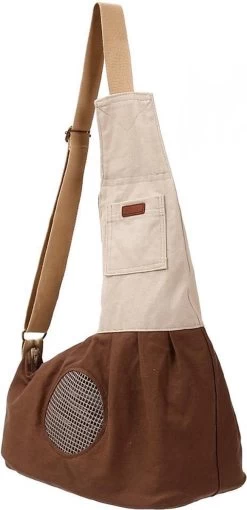 Klassieke Schoudertas Om Je Hondje Of Katje Mee Te Dragen – Kattentas – Hondentas – BROWN