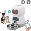 Merkloos Luxe Automatische Voerbak – Voerdispenser – Wit – Voerinhoud 3.5 Liter – Met Timer En Spraakopname – Voerautomaat Met Smartphone Besturing – Voerbak Kat – Voerbak Hond – Wifi Voerbak – Nieuwste Model