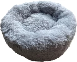 Pluche Mand – Kattenmand – Hondenmand – Grijs – Ø 50 Cm