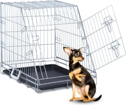 Relaxdays Hondenbench Met Bodemplaat – Inklapbare Bench – Autobench Metaal – Kofferbak – S