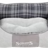 Scruffs Highland Box Bed – Stevige Hondenmand Van Hoogwaardige Chenille Stof Met Anti-slip Onderzijde – Kleur: Grijs, Maat: Small