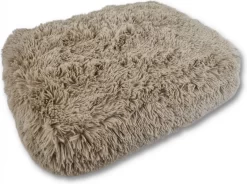 Topmast Fluffy Lounge Serie – Hondenkussen – Taupe – 56 X 40 X 13 Cm – Hondenmand – Dierenkussen – Kattenkussen – Kattenmand
