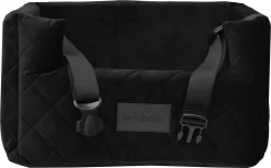 Velvet Black – Autostoel Voor Hond – 47x42cm – Wasbaar – Hondenmand Auto – Handgemaakt