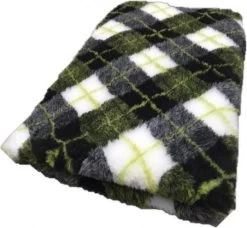 Vetbed – Hondendeken Diamond Ruit- Zwart Grijs Groen Wit – Latex Anti-slip 100 X 75 Cm