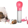 Waterfles 500 Ml Hond – Roze – Voercontainer 100 G – Poepzakjes Houder & Poepschep – Drinkfles – Voederbak – Voerbak – Drinkbak – Mobiel – Multifunctioneel